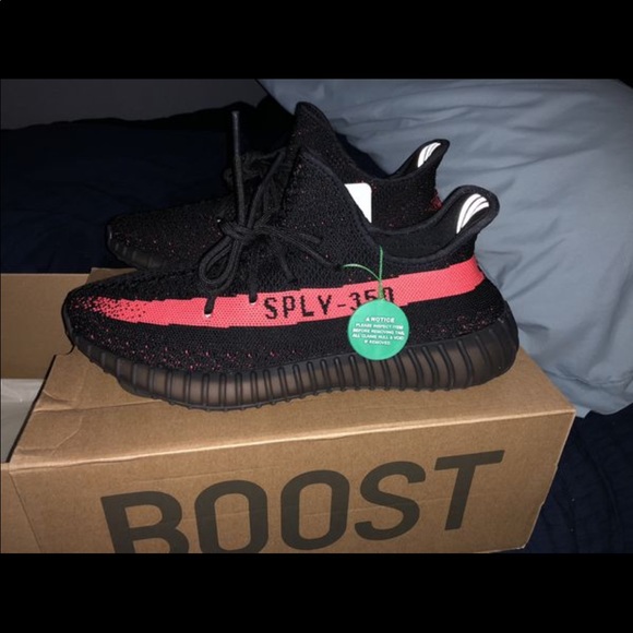 yeezy red stripe stockx